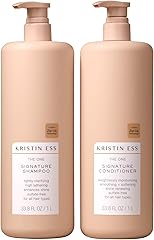 Kristin Ess Signature Shampoo and Conditioner Set with Pumps | Daily Sulfate Free, Color Safe, Hydrating, Moisturizes, Adds S