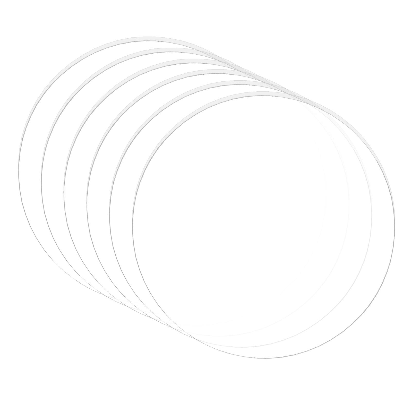BENECREAT 10PCS Clear Acrylic Circle Disc 3mm Thick 100mm Inner Dia Cast Sheet for Craft Projects, Signs, DIY Projects