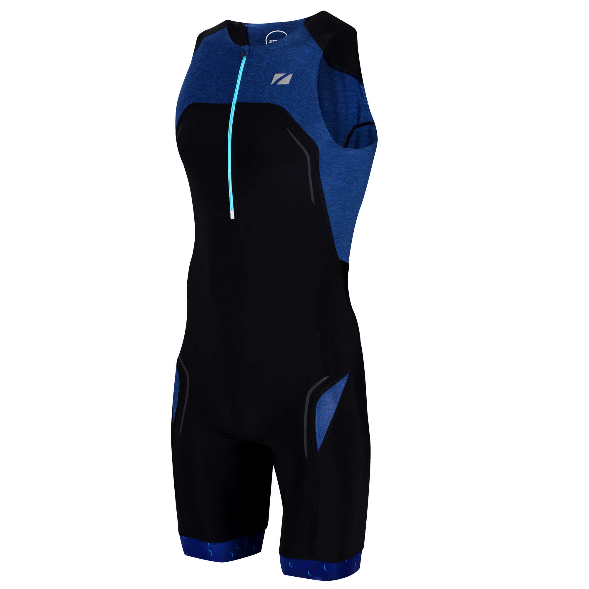 ZONE3 Men's Performance Culture Trisuit, Marl Navy/Black, S