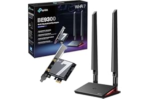 TP-Link Wi-Fi 7 BE9300 PCIe WiFi Card for Desktop PC (Archer TBE550E) - Bluetooth 5.4, WPA3,Tri-Band 9338 Mbps,Multi-Directio