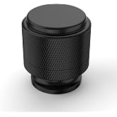 Asidrama 10 Pack Matte Black Kitchen Cabinet Knobs - Knurled Dresser Drawer Cabinet Hardware Zinc Knobs for Dresser Drawers