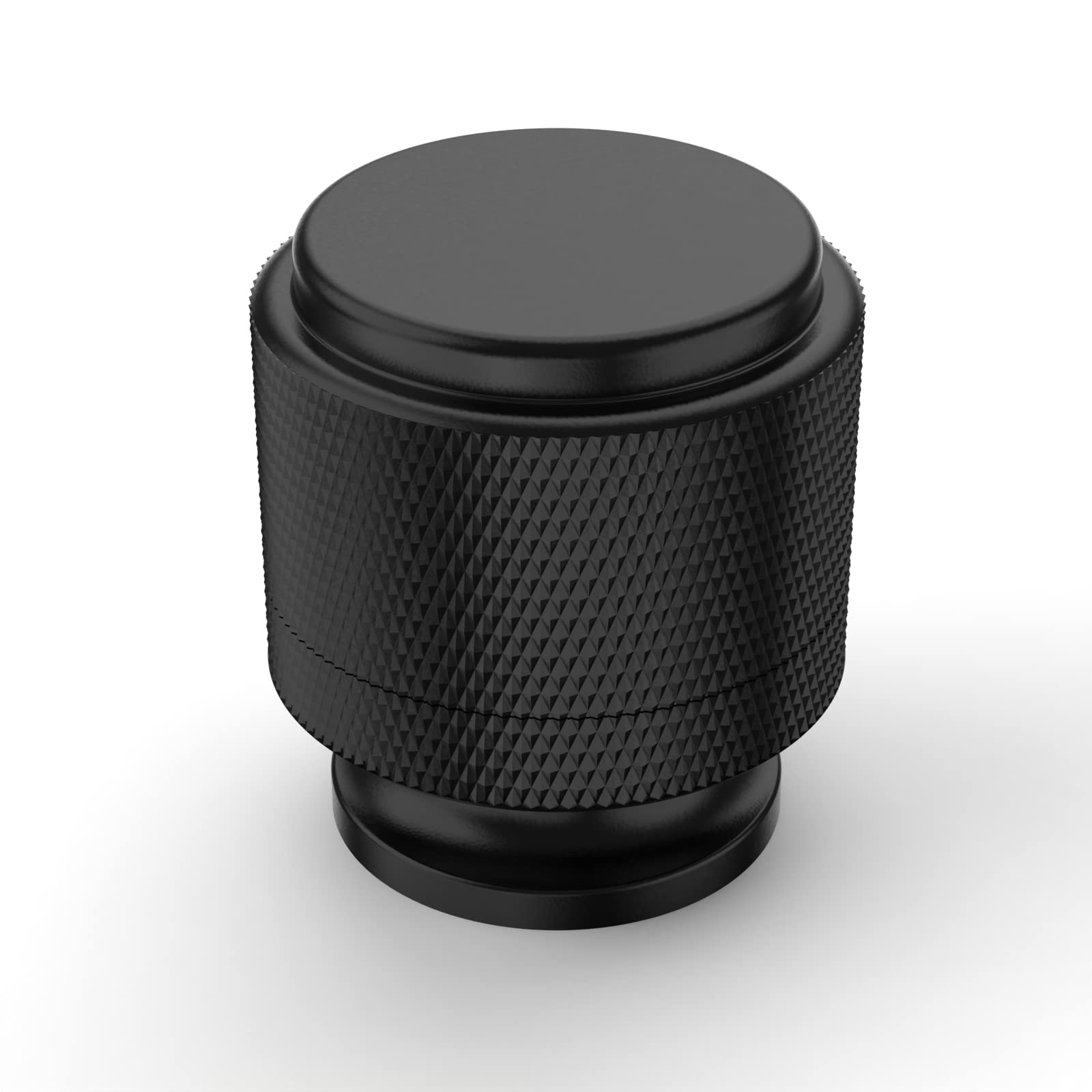 9BUILD 10 Pack Matte Black Drawer and Cabinet Knobs - Single Hole Cupboard, Kitchen Door, Dresser, and Wardrobe Hardware