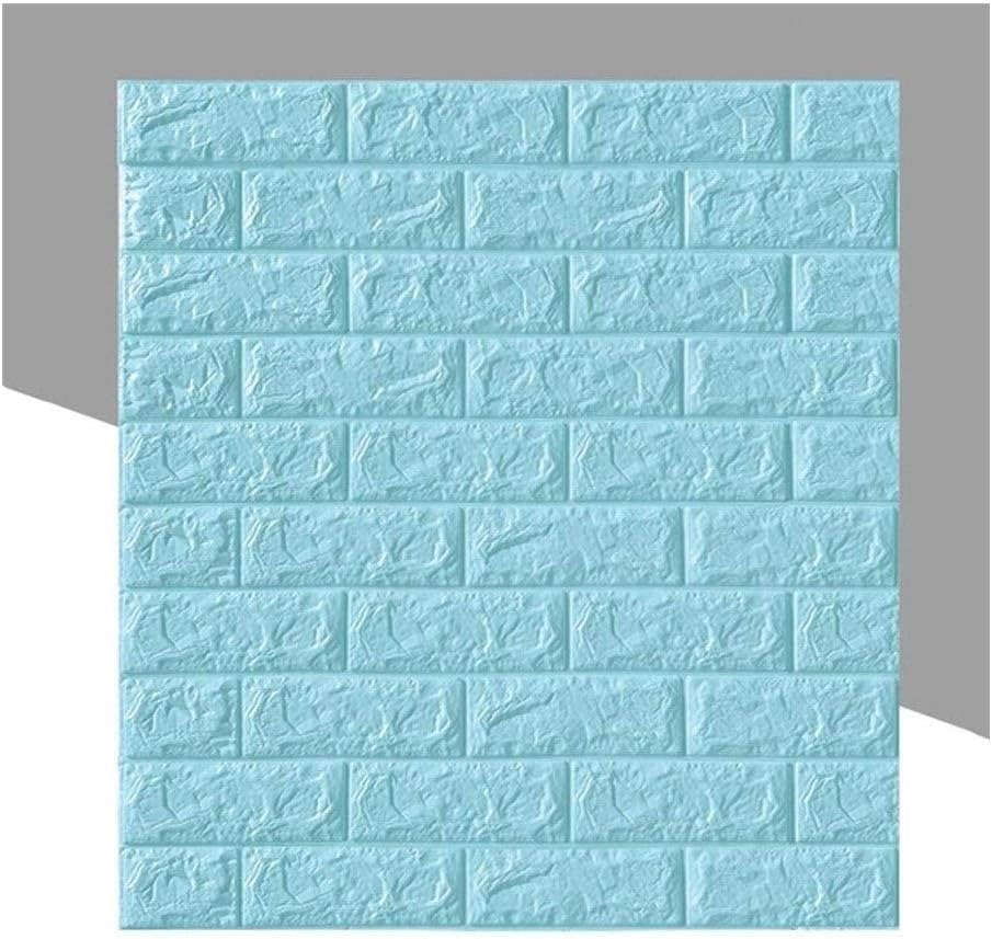 XHP 3D Brick Wallpaper Blue，Brick Wallpaper Effect, Wall