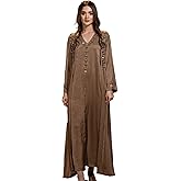 Elegant 2PC Muslim Abaya Dress for Women, Modest Long Sleeve Open Abaya,Abayas for Women Ideal for Special Events