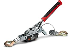 TR Industrial Portable 4-Ton Dual Gear Power Puller, Black