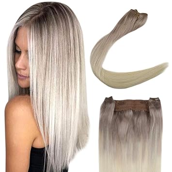 Amazon Com You Shine Secret Halo Human Hair Extensions Color 18