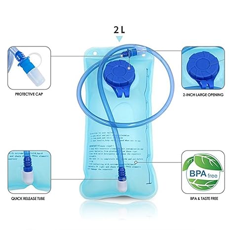 Cheeroyal 2L dhydratation vessie Sac Vélo, Sac à Dos hydratation ...