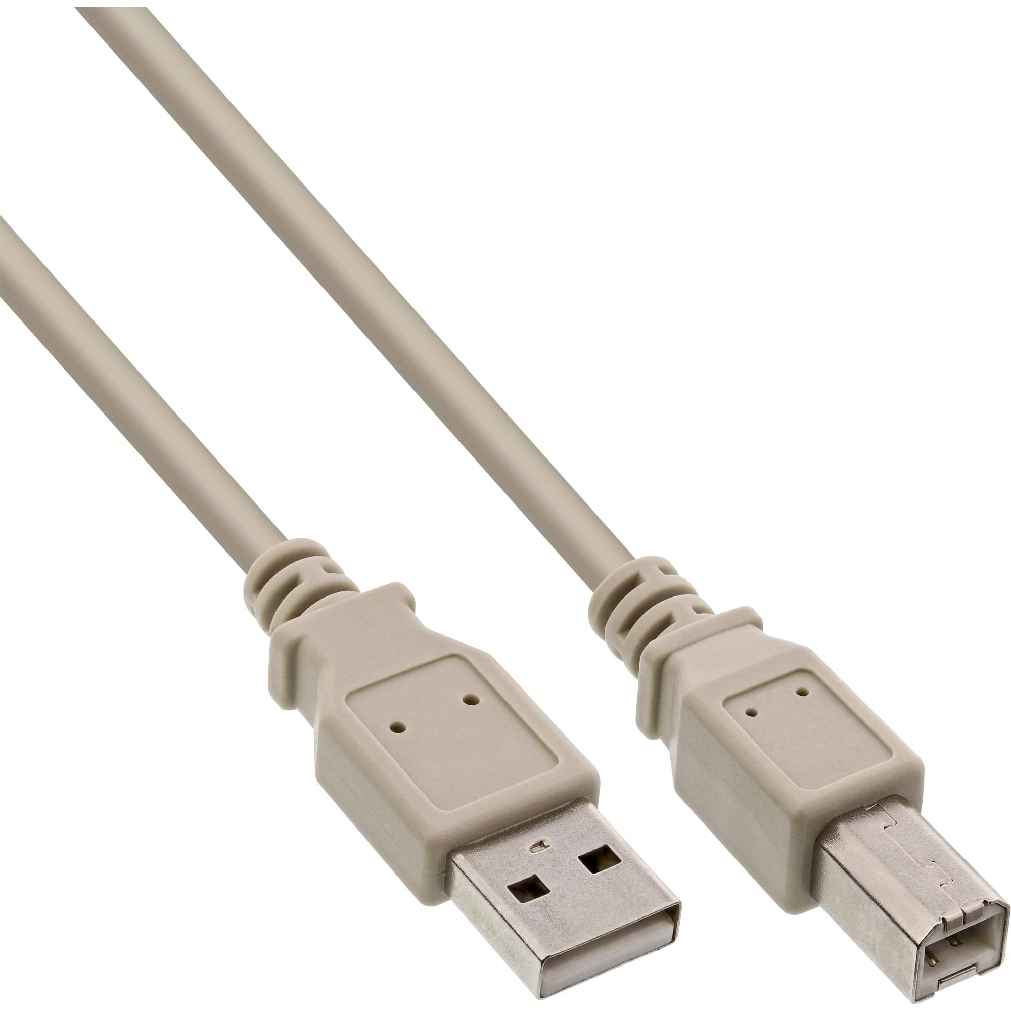 InLine 3 m USB A Male USB B Male USB Cable – USB Cable (3 m, beige 34535l USB A, USB B, male/male; 480 Mbit/s, Beige)