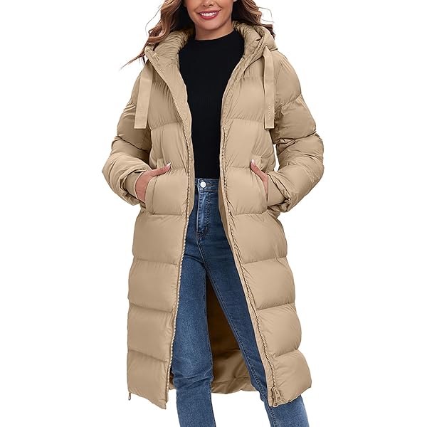 ジャケット・アウター th products LONG PADDED COAT Amazon.com: Women's Long Quilted Coat Maxi Length Long