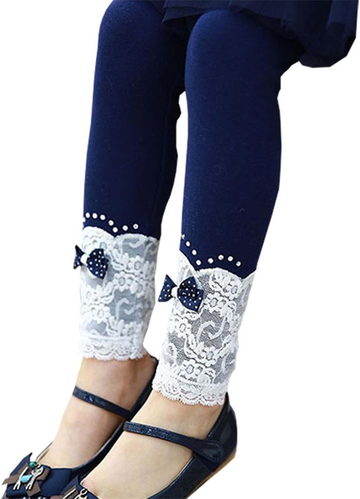 Romapig Winter Kids Girls Lace Flowers 2-6 Years Legging Pant