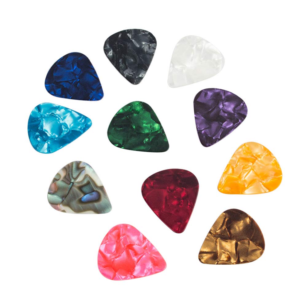 SUPVOX Heart Shape Guitar Picks 60 Pieces Ultra Thin Lightweight Plectrums for Guitar Bass Ukulele Mandolin Banjo Portable Music Accessories