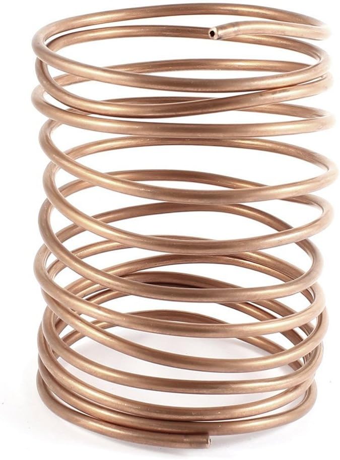 Nxtop 3.2M 10.5Ft Long 3mm Dia Copper Tone Refrigeration Coiled Tubing Coil