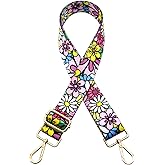 Purse Straps Replacement Crossbody Shoulder Straps, Adjustable Vintage Flower Bag Strap Crossbody for Women