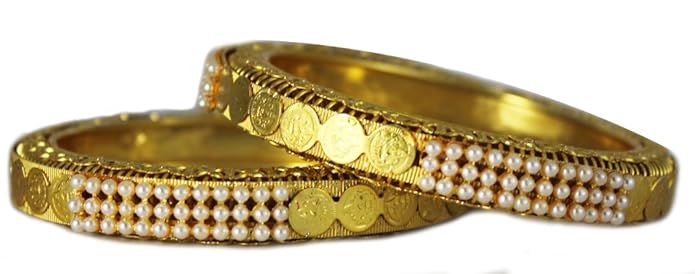 Best Valentine Gifts : YouBella Jewellery Traditional Temple Bracelet Bangle Set for Girls and Women