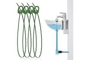 Drainsoon Drain Snake 30 Inch Drain Clog Remover Tool (4 Pack), Long Flexible Plumbing Snake to Unclog Bathroom Tub, Shower, Kitchen Sink, Pipe Drain, Drain Hair Catcher for Drain Cleaning