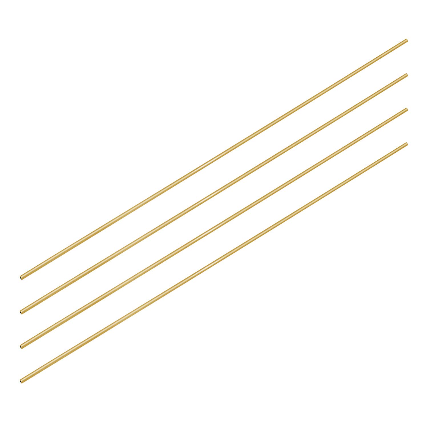 Aopin Brass Round Tube Copper Pipe ID 0.6mm / 1/50" x OD 1mm / 1/25",for Refrigerator Capillary Tubing, Cooling Systems, Wind Chimes 4 Pcs