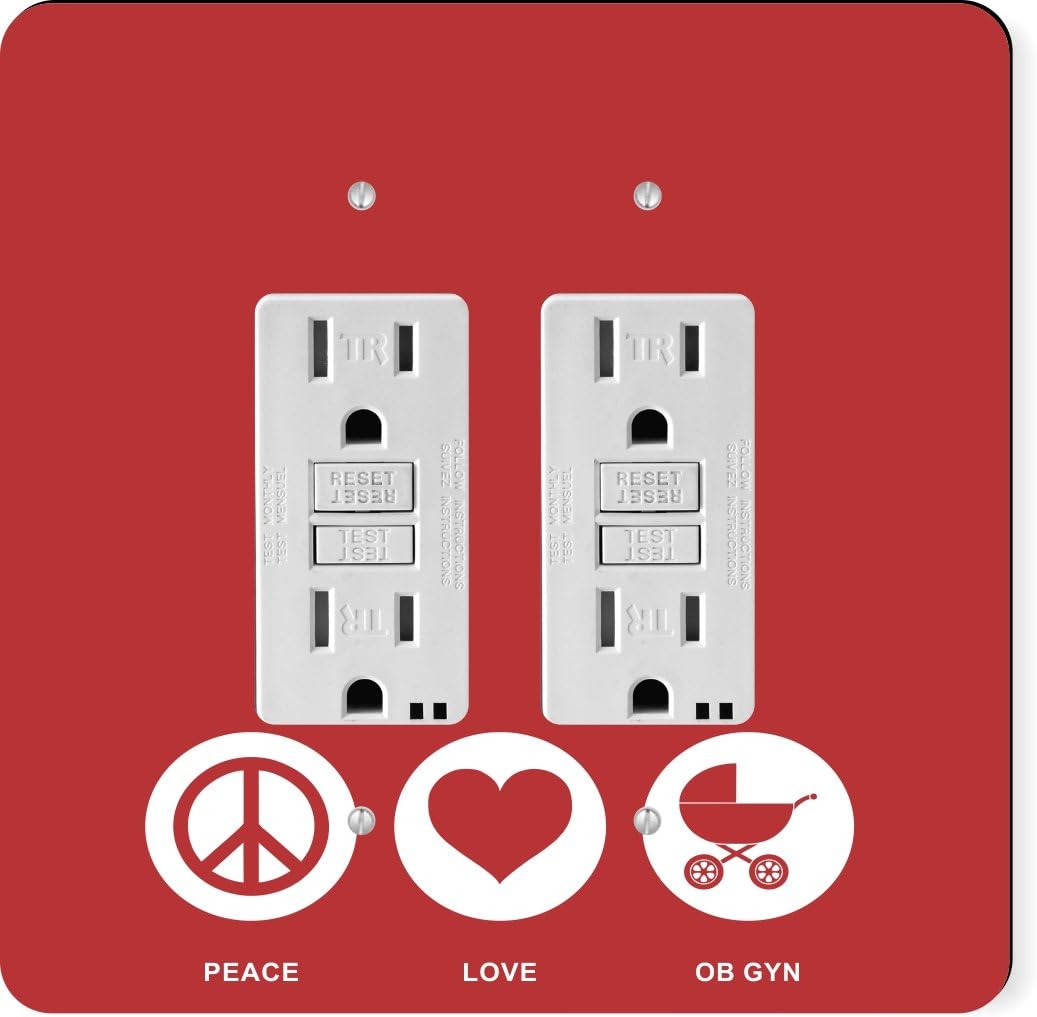 rikki knight 42575 gfidouble, Paz, amor OB GYN Color rojo diseño de