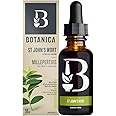 Botanica St John’s Wort Liquid Herb Extract Tincture, Relieves Restlessness & Nervousness, Mood Elevator For Anxiety, Natural