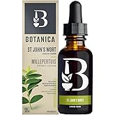 Botanica St John’s Wort Liquid Herb Extract Tincture, Relieves Restlessness & Nervousness, Mood Elevator For Anxiety, Natural