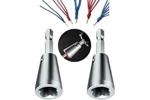 Vutlue Wire Twister Tool for Drill, 2 Pcs Alloy Steel Hex Shank Cable Wire Twisting for Electrical Power Drill Drivers Tools