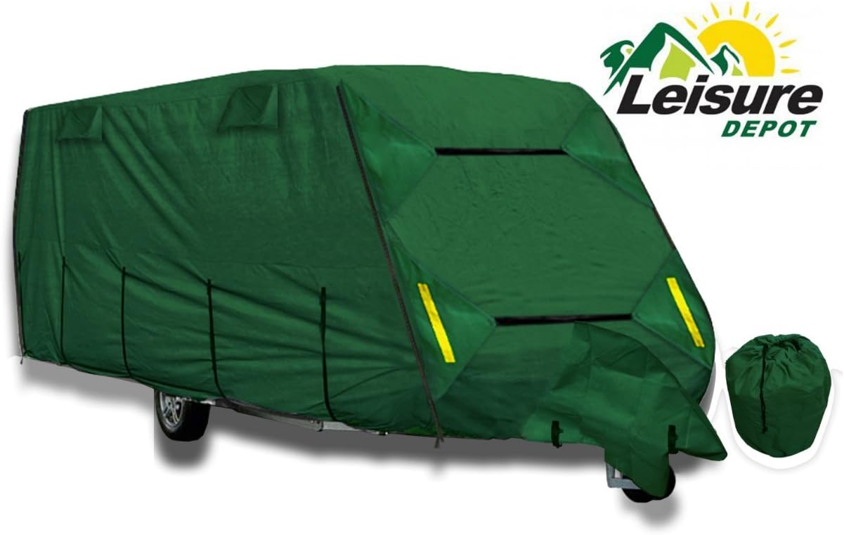 Leisure Depot Premium Caravan Cover 5.84m 17-19ft Heavy Duty 4 Ply Breathable