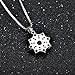 Cuoka Christmas Necklace Winter Wedding Silver Snowflake Necklace Holiday Christmas Jewelry Bridesmaids Gift Christmas Gift for Women(Sliver)