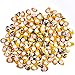Frienda 150 Pieces Tiny Wooden Bee Embellishments Painted Flatback Wood Bumble Bee Pieces with Adhesive and Velvet Bag for Craft Decoration Scrapbooking DIY