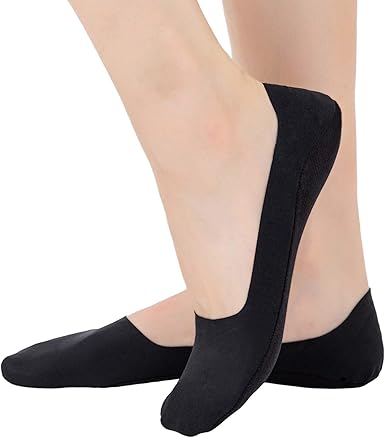 PLEASANDE Womens No Show Socks for Flats Loafers Nylon Footies Low Cut Invisible Hidden Socks Non Slip 4/6 Pack