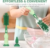 Vicloon 3 in 1 Silicone Bottle Cleaning Brush Green Baby Teat Straw view 7