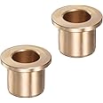 Kozelo 2pcs Bronze Flange Bearing Sleeve [15mm Bore x 21 OD x 20mm Flange Thickness] Self-Lubricating Bushings