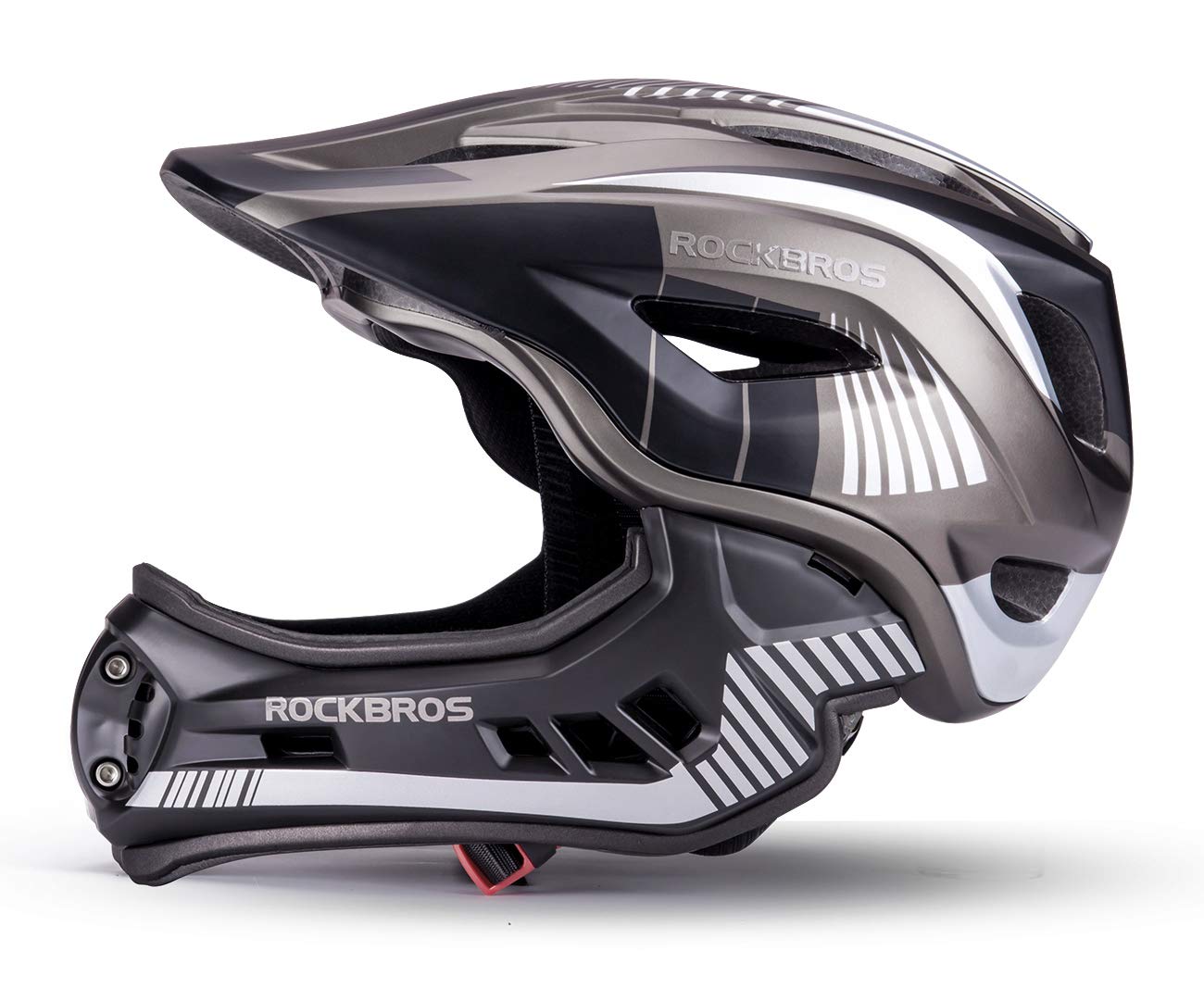 ROCKBROS Kids Full Face Bike Helmet Kids Helmet Toddler Bike Helmets Full Face Protective Safety Helmet for MTB Skateboarding Scooter Roller Skating Cycling S: 48-52 cm, M: 55-58 cm