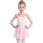 Tutu.kk Toddler Ballet Leotards for Girls Camisole Dance Leotard with Crossed Backs Sequin Skirted Ballerina Ballet Outfit