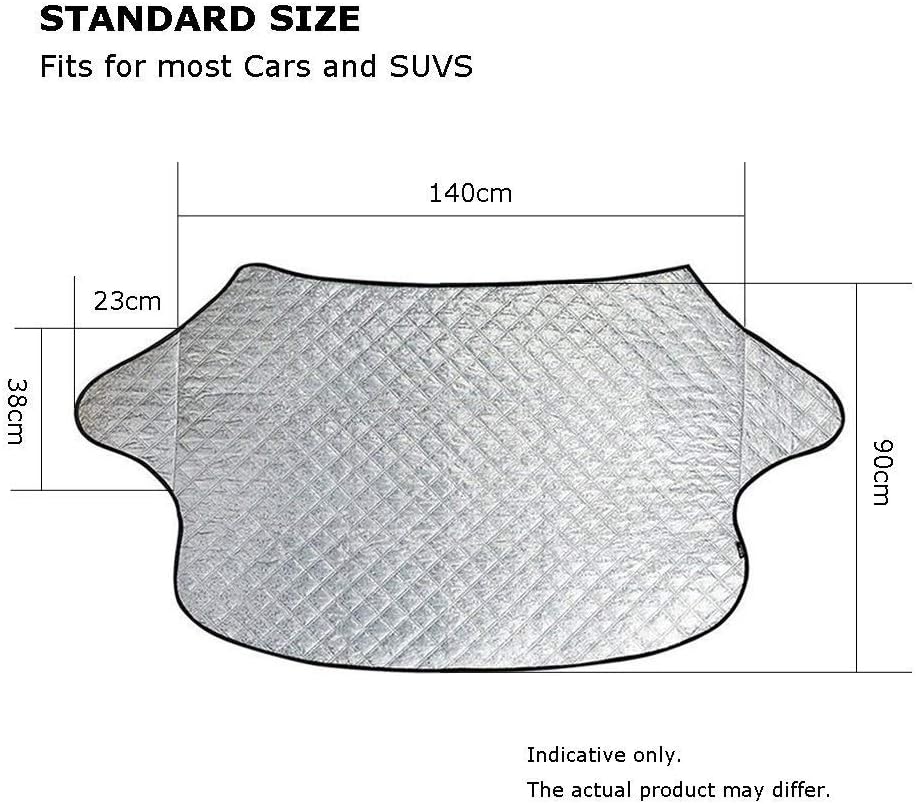 WeFine Car Windscreen Frost Cover Heavy Duty Windscreen Frost Protector Snow Ice Frost Sun UV Dust Water Resistent Pefect Fit for Cars SUVs in all Weather(140x90cm) - Image 5