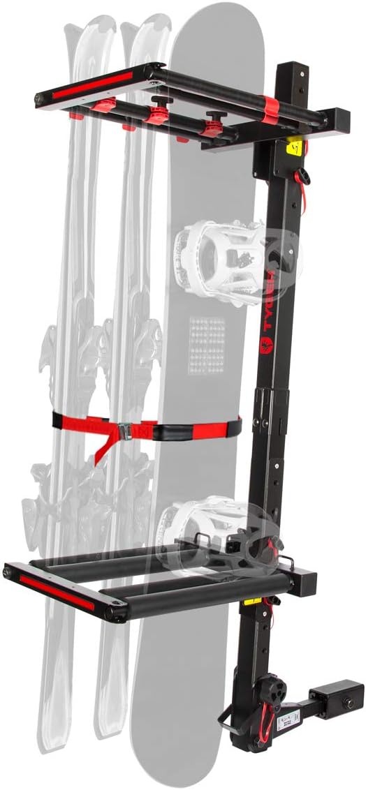 hitch mount snowboard rack