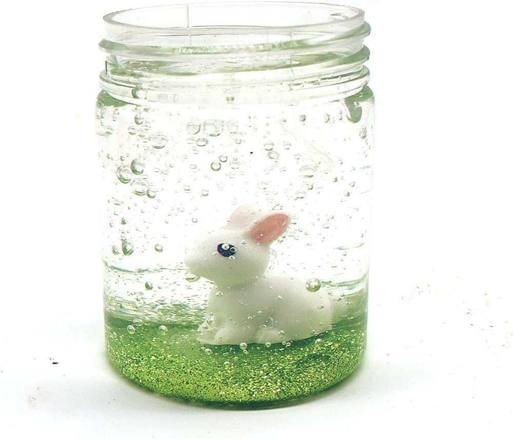 HiGOGO Cute Crystal Rabbit Cows Colour Mud Mixing Cloud Slime - Great Stress Reliever - Putty Scented Stress Kids Decompression Clay Toy (80ml (Rabbit)