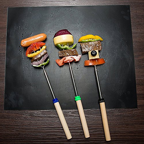 Grill Mat, BBQ Grill Mat Baking Mat Set of 5, 100% Nonstick FDA Approved for Gas, Charcoal, Electric Grill and More, Reusable and Easy to Clean - 15.75 x 13 Inch (black)