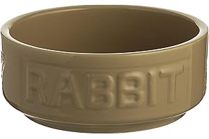Mason Cash: Cane Rabbit Bowl - 5.2", 13.5oz - Tan Food-Water Feeding Dish, Durable Ceramic Stoneware, Microwave-Dishwasher Safe, Pet Feeding-Hydration