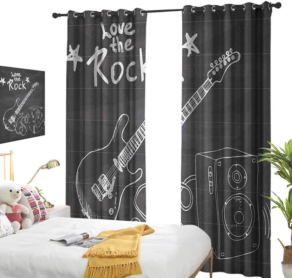 Annery Guitars - Cortinas opacas de alta resistencia con texto en