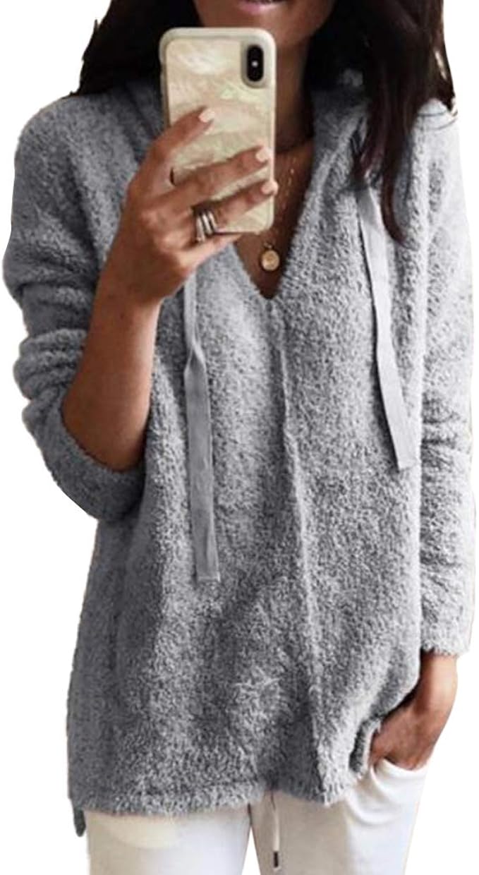 Damen Sweatkleid Oversize Kapuzenpullover – Langer Fleece Hoodie Für Lässige Looks