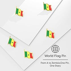 Senegal Flag Lapel Pin - Enamel Metal National
