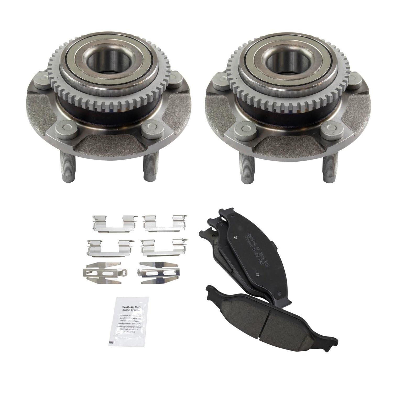 TRQ Front Brake Pads Ceramic Compatible with 1999-2004 Ford Mustang Image