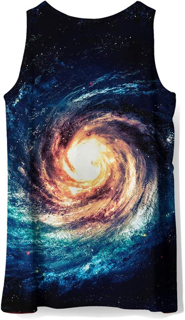 Men's 3D Printed Tie Dye Creative Funny Sleeveless Tank Top Shirts: Clothing