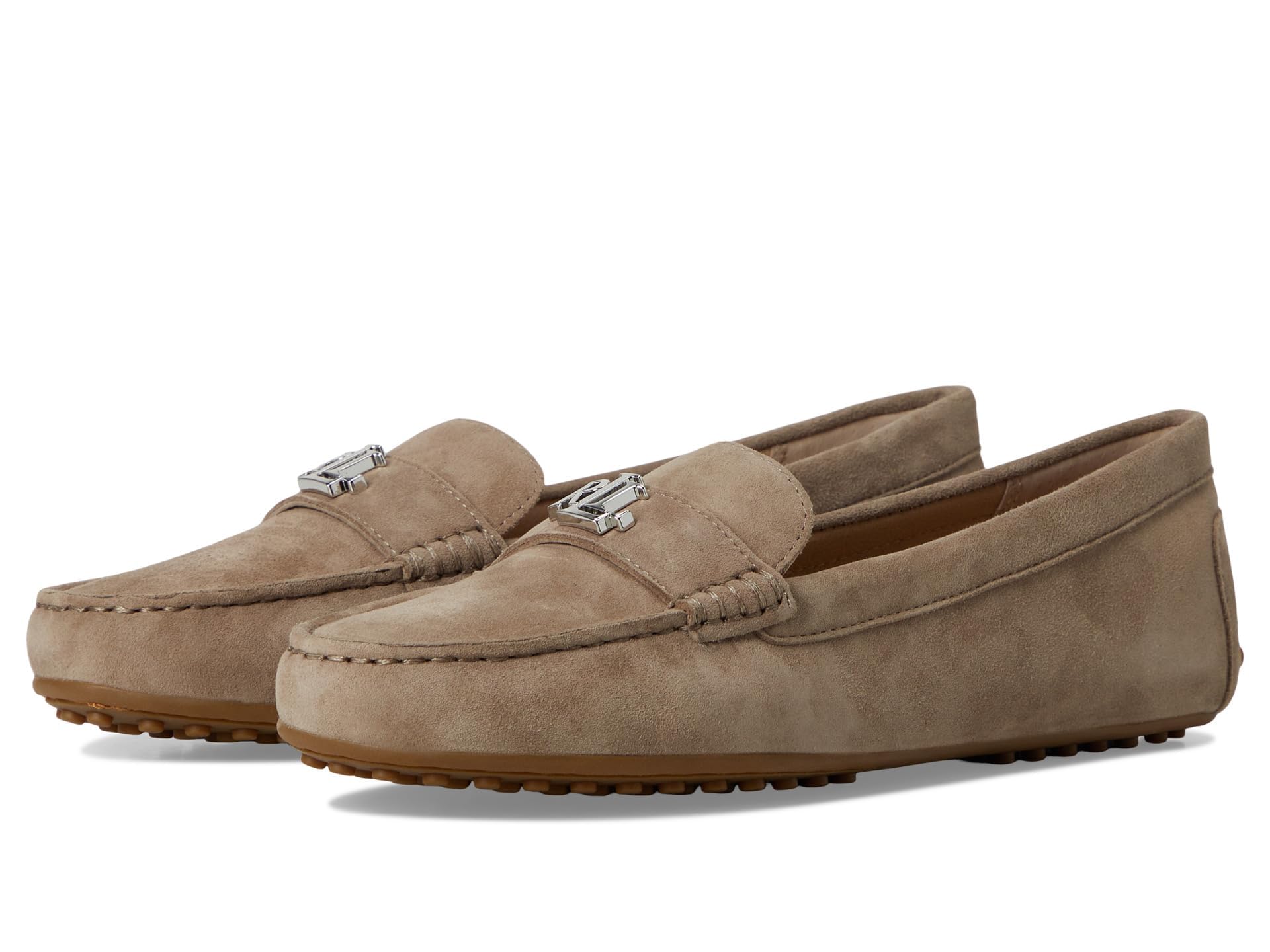 Lauren Ralph Lauren Women’s, Barnsbury Suede Loafers, Taupe Brown, 9.5 Medium
