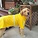okdeals Dog Raincoat Leisure Waterproof Lightweight Dog Coat Jacket Reflective Rain Jacket with Hood for Small Medium Large Dogs(Yellow,XL)