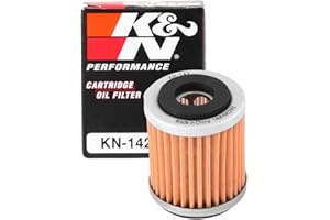 K&N Motorcycle Oil Filter: High Performance, Premium, Designed to be used with Synthetic or Conventional Oils: Fits Select Yamaha Vehicles, KN-142