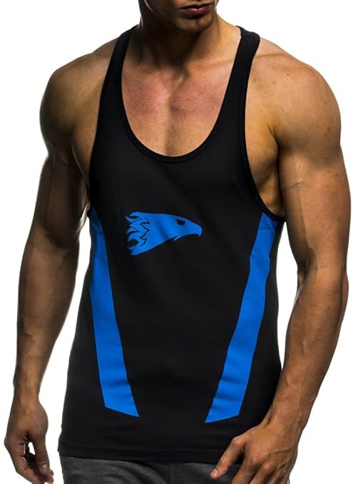 LEIF NELSON Gym Herren Stringer T-Shirt für Sport Fitness ohne Ärmel | Männer Bodybuilder Trainingsshirt Top ärmellos | Sport