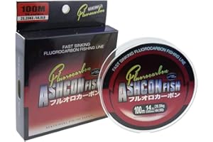 Ashconfish 100% Pure Fluorocarbon Fishing Line – Invisible, Abrasion-Resistant, Fast-Sinking Leader Line for Saltwater & Freshwater (High Sensitivity, Zero Stretch, Superior Knot Strength)