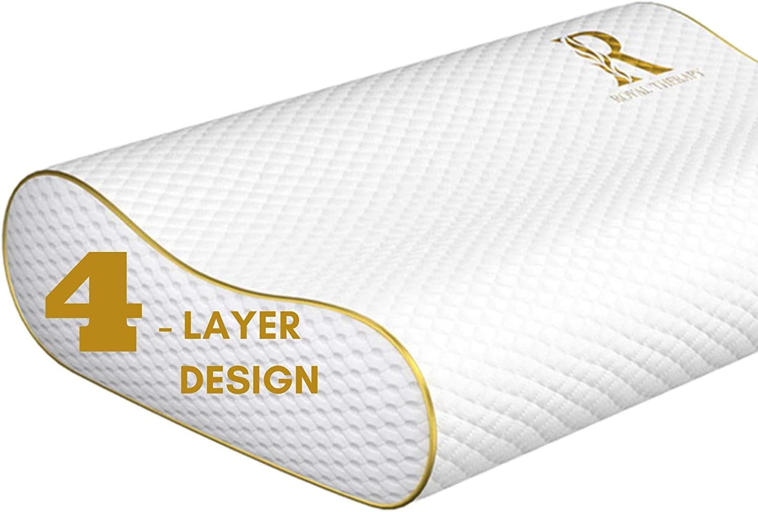 Royal Therapy King Memory Foam Pillow, Neck Pillow Bamboo Adjustable Side Sleeper Pillow: Home & Kitchen