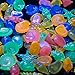 Glow in The Dark Rocks Sea Shells Starfish Pebbles Stones,90pcs Colorful Glow in The Dark Pebble Glowing Conch Shell for Outdoor, Walkway, Window, Yard Grass, and Fish Tank Decoration