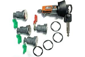 Fast Auto Keys New Fits 1997-2018 Ford Econoline, E-150, E-250, E-350 Vans Ignition Switch Lock Cylinder + 4 (Four) Door Lock Cylinders Set W/2 Ford OEM Logo Keys